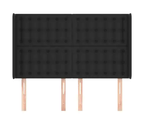 Galvgalis Ar Malām, Melna Mākslīgā Āda, 147X16X118/128 Cm Vidaxl