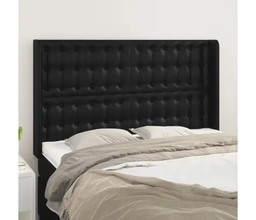 Galvgalis Ar Malām, Melna Mākslīgā Āda, 147X16X118/128 Cm Vidaxl