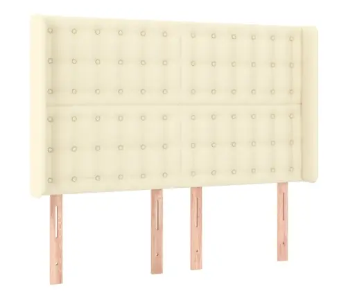 Voodipeats Servadega, Kreemjas, 147X16X118/128 cm Kunstnahk