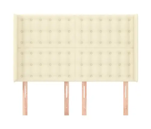 Voodipeats Servadega, Kreemjas, 147X16X118/128 cm Kunstnahk