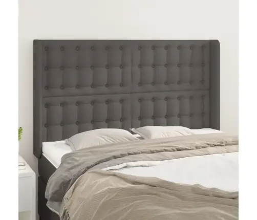 Voodipeats Servadega, Hall, 147X16X118/128 cm Kunstnahk