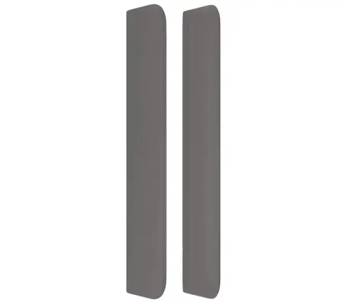 Galvūgalis Su Auselėmis, Pilkos, 163X16X118/128cm Dirbtinė Oda