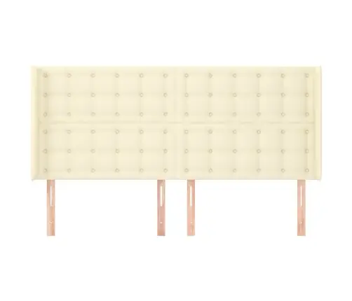 Galvūgalis Su Auselėmis, Kreminis,183X23X118/128cmDirbtinė Oda