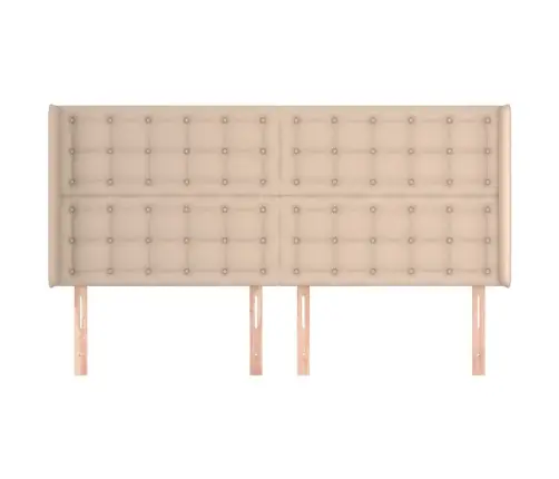 Galvgalis Ar Malām, 203X16X118/128 Cm, Kapučīno Mākslīgā Āda Vidaxl