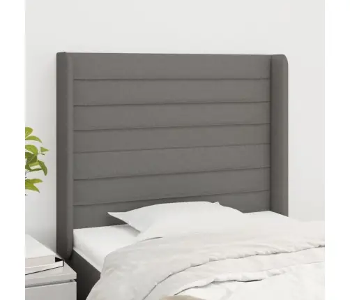 Galvgalis Ar Malām,83X16X118/128 Cm, Tumši Pelēks Audums Vidaxl Galvgalis Ar Malām,83X16X118/128 Cm, Tumši Pelēks Audums Vidaxl