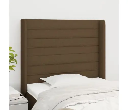 Voodipeats Servadega, Tumepruun, 83X16X118/128 cm Kangas Voodipeats Servadega, Tumepruun, 83X16X118/128 cm Kangas