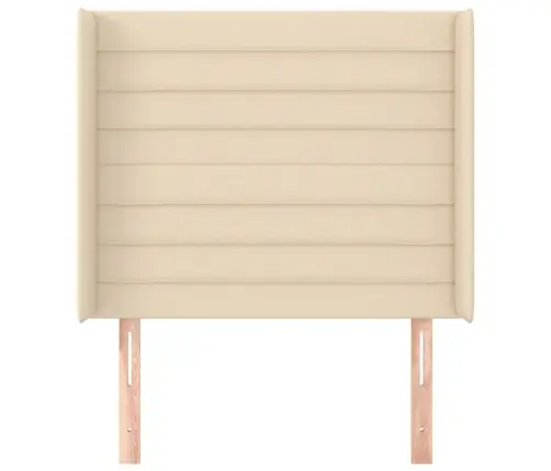 Galvgalis Ar Malām, 83X16X118/128 Cm, Krēmkrāsas Audums Vidaxl