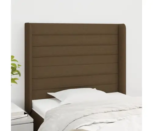 Voodipeats Servadega, Tumepruun, 93X16X118/128 cm Kangas