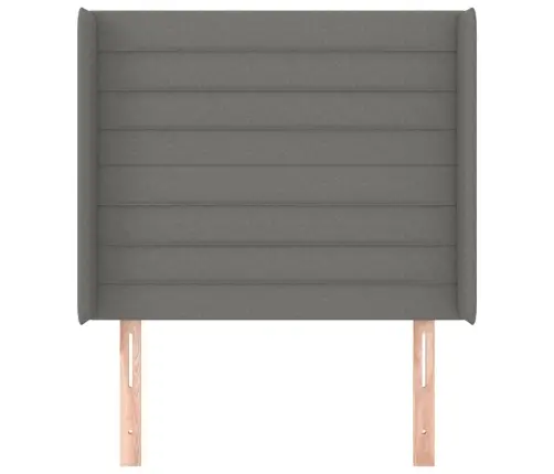 Galvūgalis Su Auselėmis, Pilkas, 103X16X118/128cm Audinys