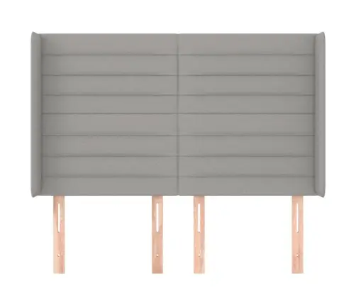 Galvūgalis Su Auselėmis, Pilkas, 147X16X118/128cm Audinys