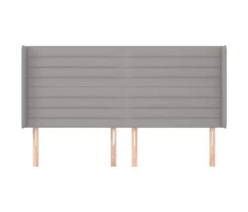 Galvūgalis Su Auselėmis, Pilkas, 203X16X118/128 cm Audinys