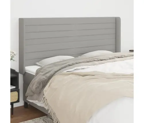 Galvūgalis Su Auselėmis, Pilkas, 203X16X118/128 cm Audinys