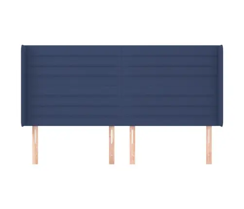 Galvgalis Ar Malām, 203X16X118/128 Cm, Zils Audums Vidaxl Galvgalis Ar Malām, 203X16X118/128 Cm, Zils Audums Vidaxl