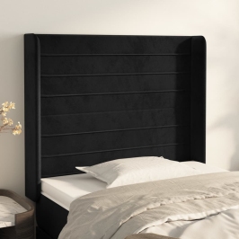 Galvgalis Ar Malām, Melns Samts, 83X16X118/128 Cm Vidaxl