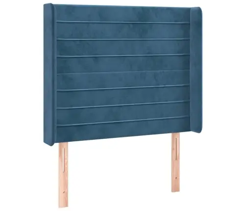 Galvgalis Ar Malām, Tumši Zils Samts, 83X16X118/128 Cm Vidaxl