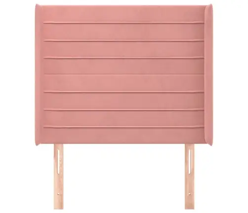 Galvgalis Ar Malām, Rozā Samts, 83X16X118/128 Cm Vidaxl