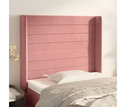 Galvgalis Ar Malām, Rozā Samts, 83X16X118/128 Cm Vidaxl