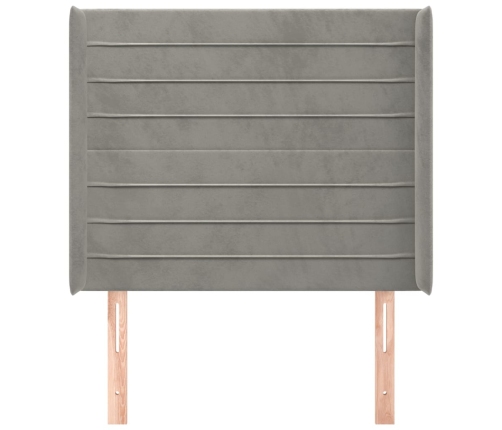 Voodipeats Servadega, Helehall, 93X16X118/128 cm Samet