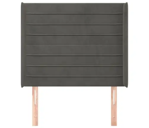 Voodipeats Servadega, Tumehall, 93X16X118/128 cm Samet