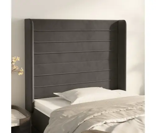 Voodipeats Servadega, Tumehall, 93X16X118/128 cm Samet