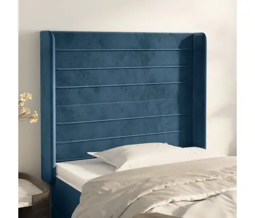 Galvgalis Ar Malām, Tumši Zils Samts, 103X16X118/128 Cm Vidaxl