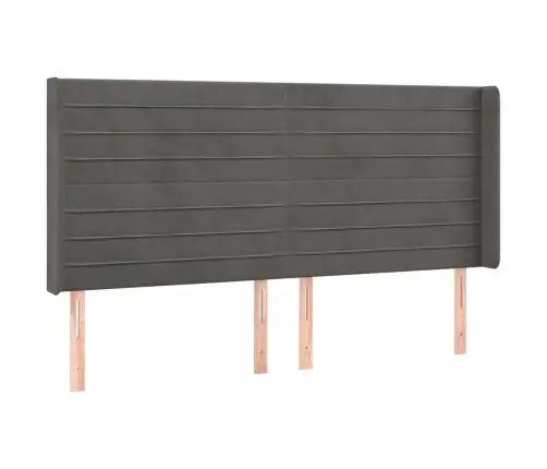 Voodipeats Servadega, Tumehall, 183X16X118/128 cm Samet Voodipeats Servadega, Tumehall, 183X16X118/128 cm Samet