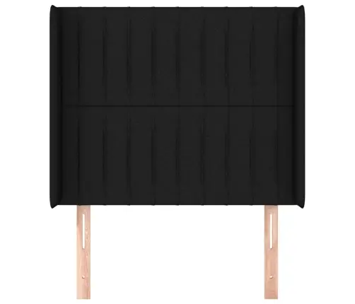 Galvgalis Ar Malām, 83X16X118/128 Cm, Melns Audums Vidaxl