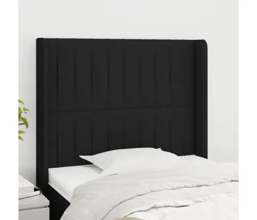 Galvgalis Ar Malām, 83X16X118/128 Cm, Melns Audums Vidaxl