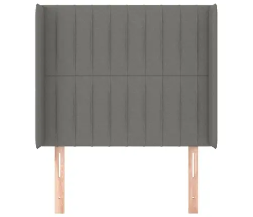 Galvūgalis Su Auselėmis, Pilkas, 93X16X118/128cm Audinys