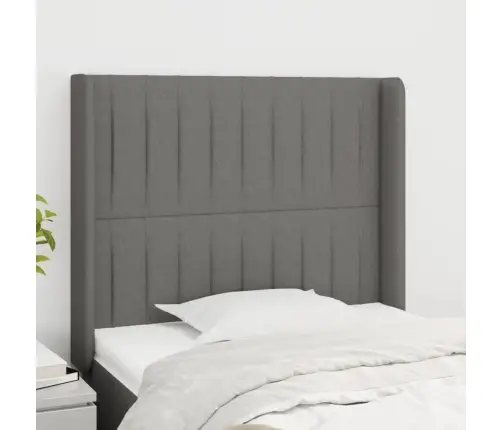 Galvūgalis Su Auselėmis, Pilkas, 93X16X118/128cm Audinys