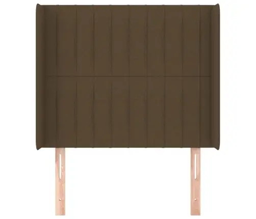 Galvgalis Ar Malām, 93X16X118/128 Cm, Tumši Brūns Audums Vidaxl Galvgalis Ar Malām, 93X16X118/128 Cm, Tumši Brūns Audums Vidaxl