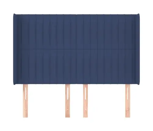 Galvūgalis Su Auselėmis, Mėlynas, 147X16X118/128cm Audinys