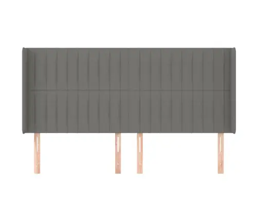 Galvgalis Ar Malām, 163X16X118/128 Cm, Tumši Pelēks Audums Vidaxl