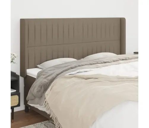 Galvūgalis Su Auselėmis, Taupe, 163X16X118/128cm Audinys