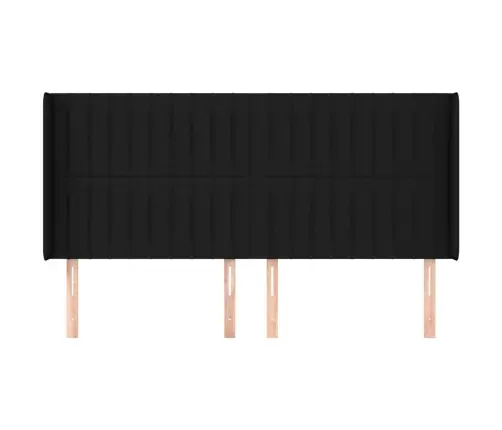 Galvūgalis Su Auselėmis, Juodos, 203X16X118/128cm Audinys