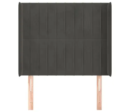 Voodipeats Servadega, Tumehall, 83X16X118/128 cm Samet