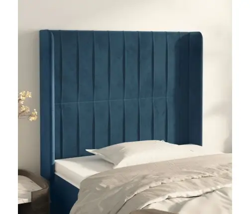 Galvgalis Ar Malām, Tumši Zils Samts, 93X16X118/128 Cm Vidaxl
