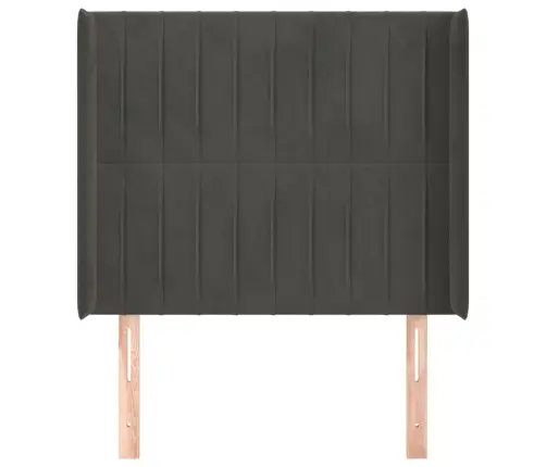 Voodipeats Servadega, Tumehall, 103X16X118/128 cm Samet