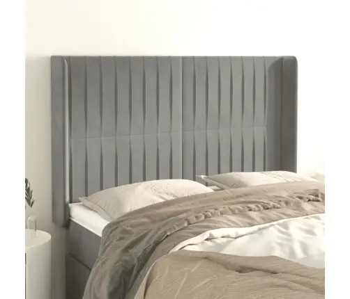 Voodipeats Servadega, Helehall, 147X16X118/128 cm Samet