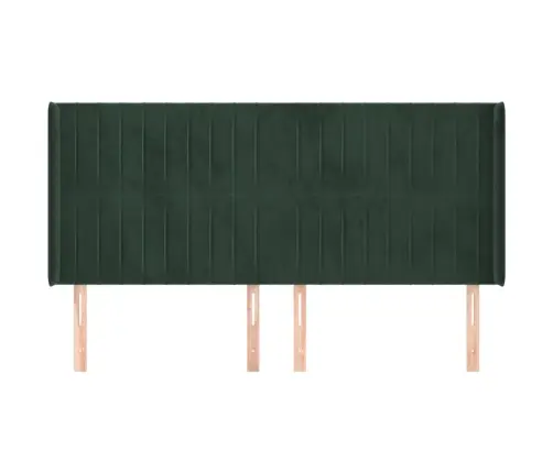 Galvgalis Ar Malām, Tumši Zaļš Samts, 163X16X118/128 Cm Vidaxl