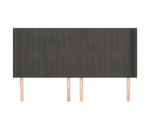 Voodipeats Servadega, Tumehall, 183X16X118/128 cm Samet