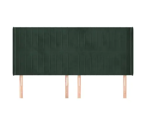 Galvgalis Ar Malām, Tumši Zaļš Samts, 203X16X118/128 Cm Vidaxl