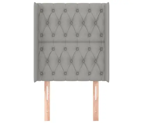 Galvgalis Ar Malām, 83X16X118/128 Cm, Gaiši Pelēks Audums Vidaxl