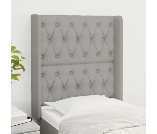 Galvgalis Ar Malām, 83X16X118/128 Cm, Gaiši Pelēks Audums Vidaxl