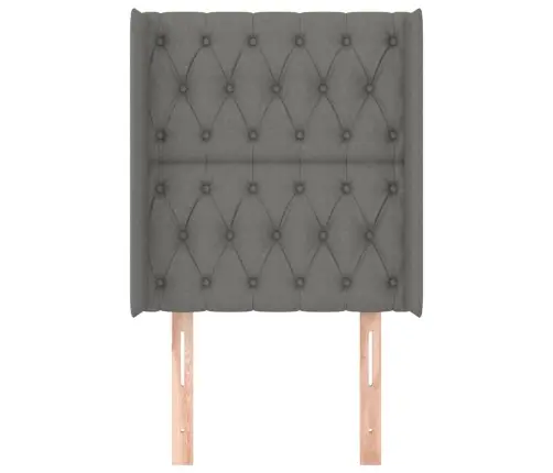 Galvūgalis Su Auselėmis, Pilkas, 83X16X118/128cm Audinys