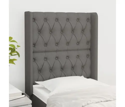 Galvūgalis Su Auselėmis, Pilkas, 83X16X118/128cm Audinys