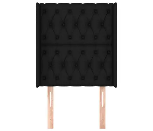 Galvūgalis Su Auselėmis, Juodas, 83X16X118/128cm Audinys