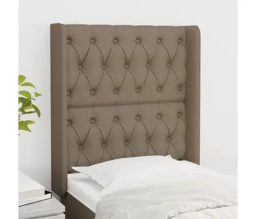 Galvgalis Ar Malām, 83X16X118/128M, Pelēkbrūns Audums Vidaxl