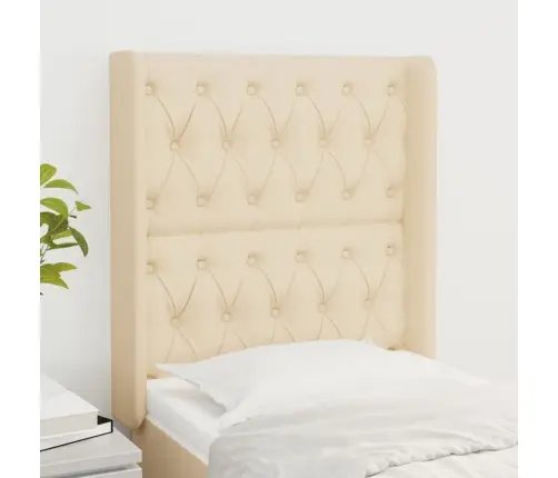 Voodipeats Servadega, Kreemjas, 83X16X118/128 cm Kangas