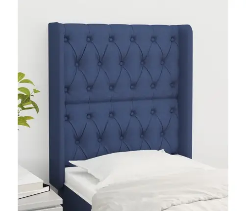 Galvgalis Ar Malām, 83X16X118/128 Cm, Zils Audums Vidaxl